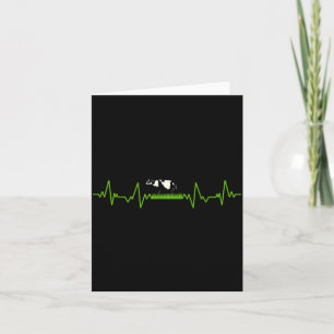 Love Cow Valve EKG Heartbeat Heart Patient Moo Card