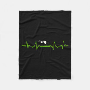Love Cow Valve EKG Heartbeat Heart Patient Moo Fleece Blanket