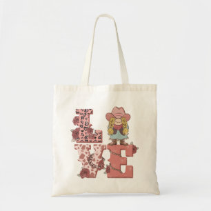 Love & Cowgirl Spirit – Vintage Country Style Tote Bag