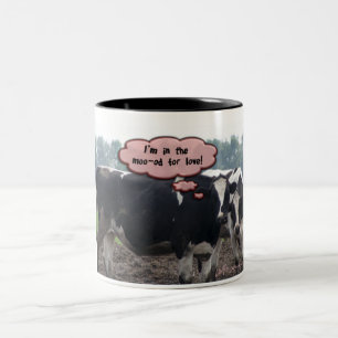 Love cows Two-Tone coffee mug