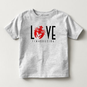 Love Crawfish Toddler Shirt Grey Kids NOLA