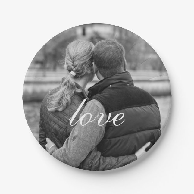 Love Create your own photography Paper Plate (Front)