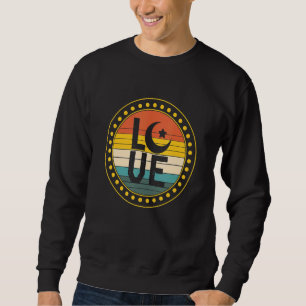 Love Crescent Muslim Praying Arabic Islam Symbol R Sweatshirt