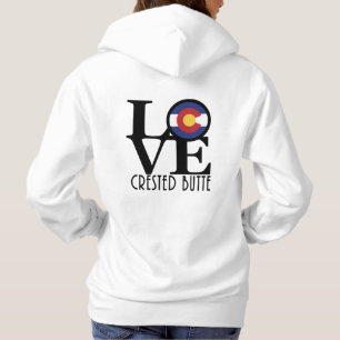 LOVE Crested Butte Colorado (back print) Hoodie