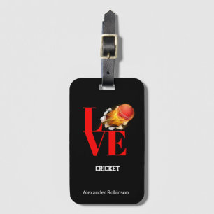 Love Cricket Personalised Sports Luggage Tag
