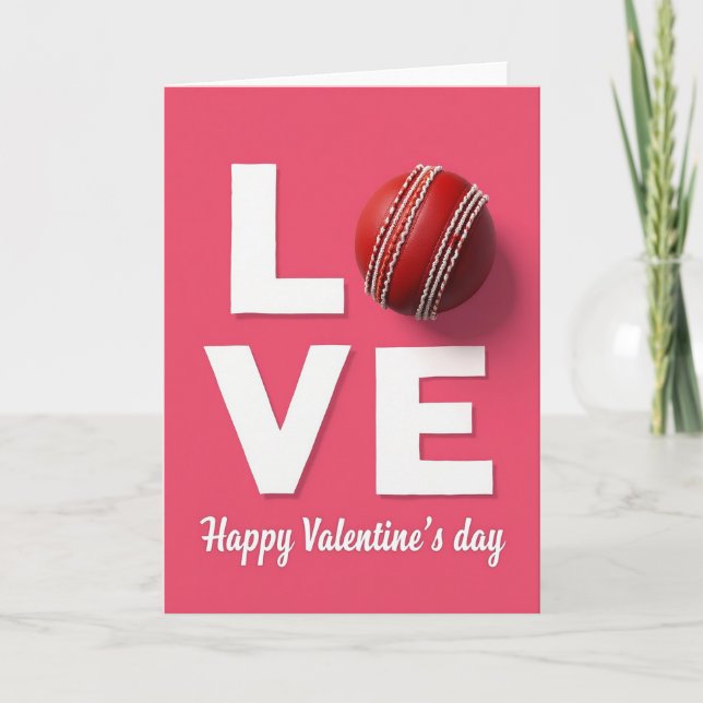 Love Cricket Valentines Day Card (Front)