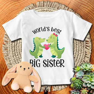 Love Crocodile World's Best Big Sister BLCK-T Baby T-Shirt