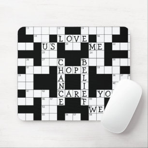 Love Crossword Puzzle Mouse Mat