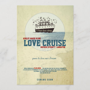 LOVE CRUISE-Gone to live our dream! Wedding Invite