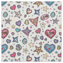 Love & Crystals | Crystal Hearts Seamless Pattern