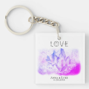 *~* "LOVE"  Crystals Events  SWAG Weddings Key Ring