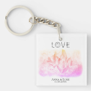 *~* "LOVE" Crystals Events SWAG Weddings Key Ring