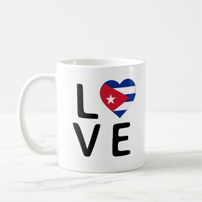 Love - Cuba Flag Coffee Mug (Left)