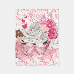 Love Cupcake Fleece Blanket