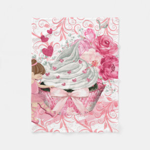Love Cupcake Fleece Blanket