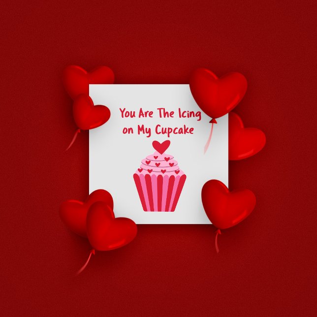 Love Cupcake Valentines Day Greeting  Card (Creator Uploaded)