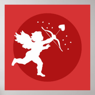 Love Cupid Illustration Poster