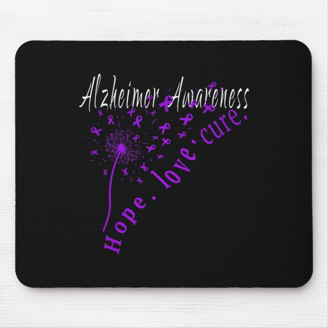 Love Cure Alzheimerheimer Disease Awareness 1  Mouse Mat (Front)
