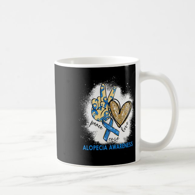 Love Cure Bleached Alopecia Awareness  Coffee Mug (Right)