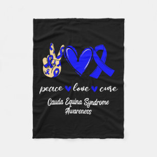 Love Cure Cauda Equina Syndrome Blue Awareness  Fleece Blanket