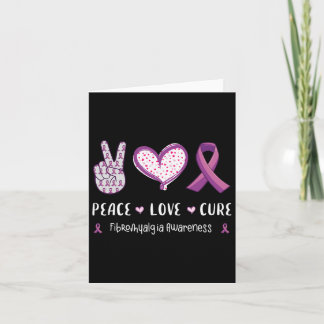 Love Cure Fibromyalgia Awareness Men Women Kids  Card