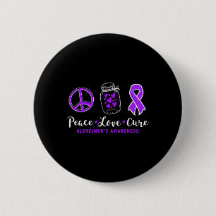 Love Cure For Alzheimerheimer S Warrior Tee Heimer 6 Cm Round Badge