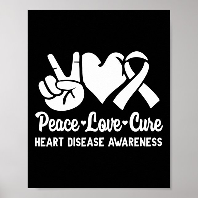 Love Cure Go Red American Heart Disease Awareness  Poster (Front)