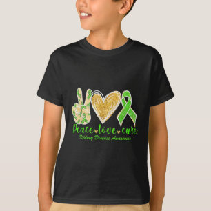 Love Cure Green Ribbon Kidney Disease Awareness 1 T-Shirt