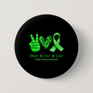 Love Cure Kidney Disease Awareness 3  6 Cm Round Badge