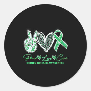 Love Cure Kidney Disease Awareness Gifts Classic Round Sticker