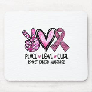 Love Cure Pink Ribbon Cancer Breast Awareness 1 Mouse Mat