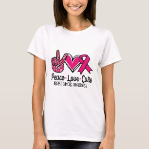 Love Cure Pink Ribbon Cancer Breast Awareness 3  T-Shirt