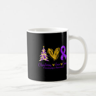 Love Cure Purple Ribbon Fibromyalgia Awareness 1  Coffee Mug