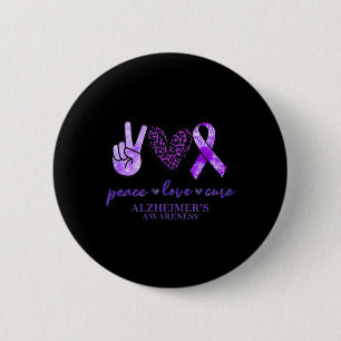 Love Cure Ribbon Leopard Alzheimerheimer Brain Awa 6 Cm Round Badge