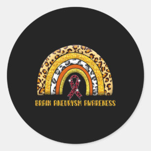 Love Cure Women Brain Aneurysm Awareness Classic Round Sticker