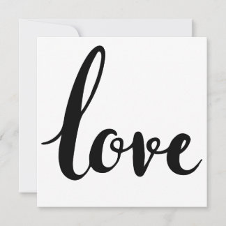 love cursive writing invitation