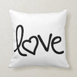 love cushion<br><div class="desc">black ink scribble love pillows with heart.</div>