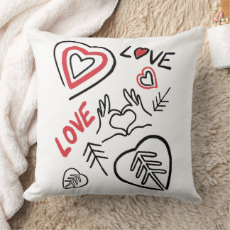 Love Cushion and Hearts for Valentine's Day