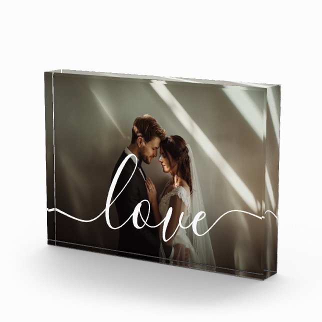 'Love' Custom couple photo Block (Right)
