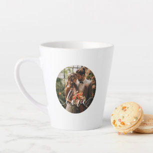 'Love' Custom couple photo Latte Mug