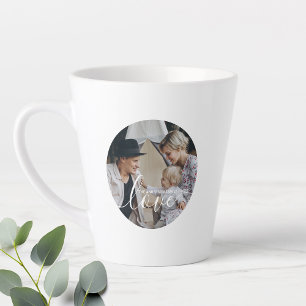 'Love' Custom family photo with custom name Latte Mug