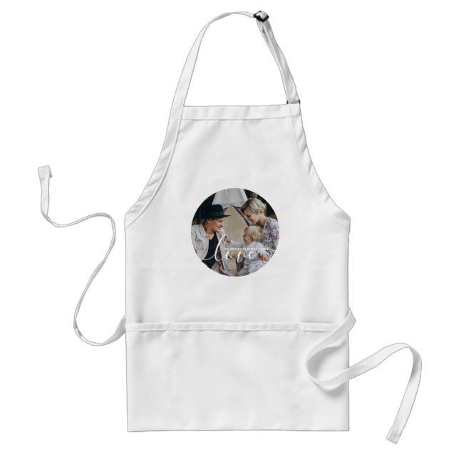 'Love' Custom family photo with custom name Standard Apron (Front)