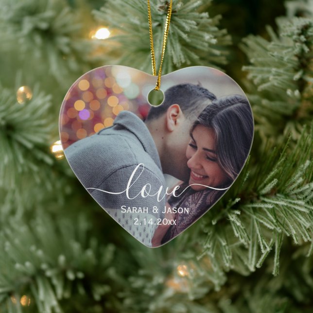 LOVE | Custom Photo Wedding Ceramic Tree Decoration (Tree)