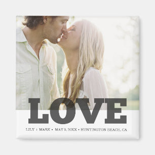 Love Custom Photo Wedding Favor Magnet