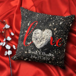 Love Custom Script Names Date Beach Coral Heart Cushion<br><div class="desc">“Love”. I feel lucky to have spotted this heart-shaped coral rock, while walking this Big Island Hawaiian black sand beach in the late afternoon. Travel back to your honeymoon whenever you relax with this stunning, beautiful photography personalised names and date throw pillow. Makes a great gift for your special someone...</div>