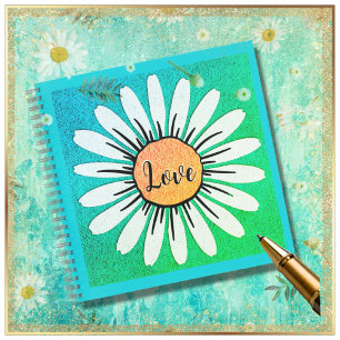 LOVE Cute Daisy Flower Notebook