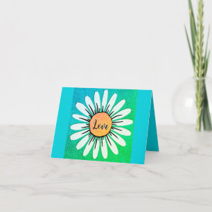 LOVE Cute Daisy Flower Valentine's  Card