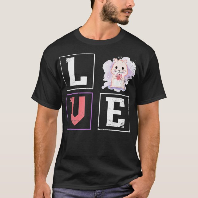 Love Cute Hamster T-Shirt (Front)