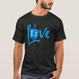 LOVE Cute Hanukkah Decorations Dreidel Menorah Cha T-Shirt