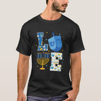 LOVE Cute Hanukkah Decorations Dreidel  T-Shirt